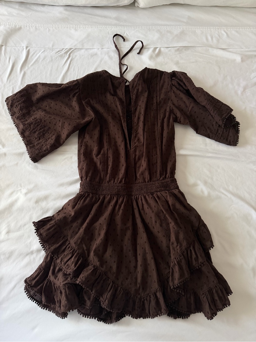 A&F Brown Ruffled Romper - Picture 3 of 4